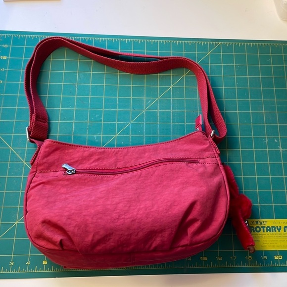 Kipling Syro Raspberry Red Crossbody Bag with Monkey KeyChain - Picture 12 of 12